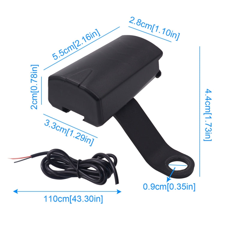 Adattatore USB impermeabile 5V 1.2A per veicoli 8-32V