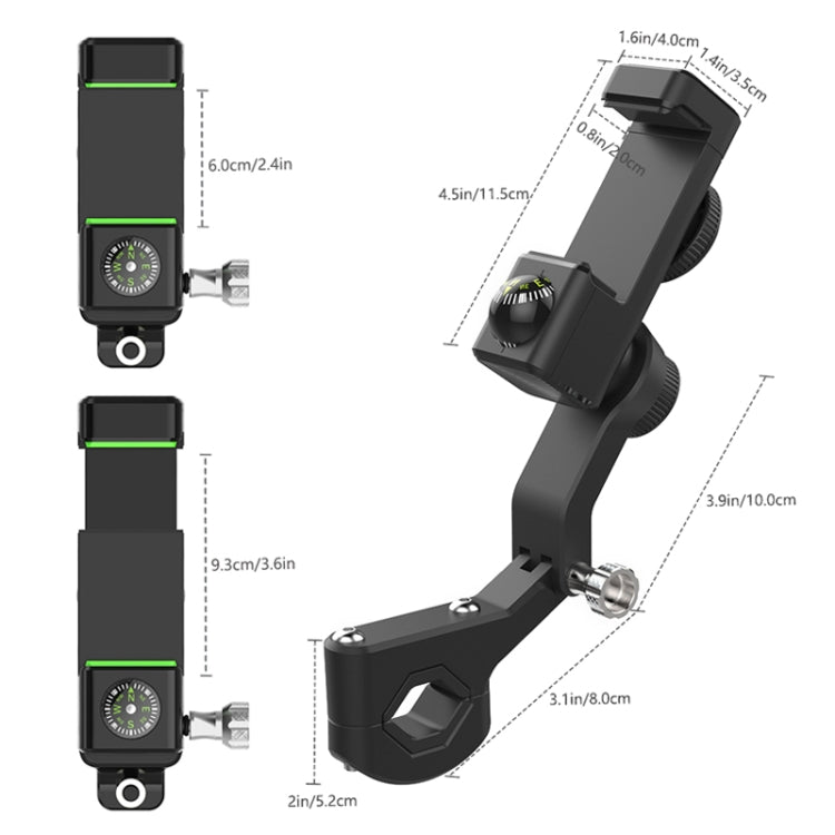 Porta cellulare moto con bussola e rotazione 1080°