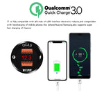 Caricabatterie doppio QC3.0 per moto con voltmetro 30W