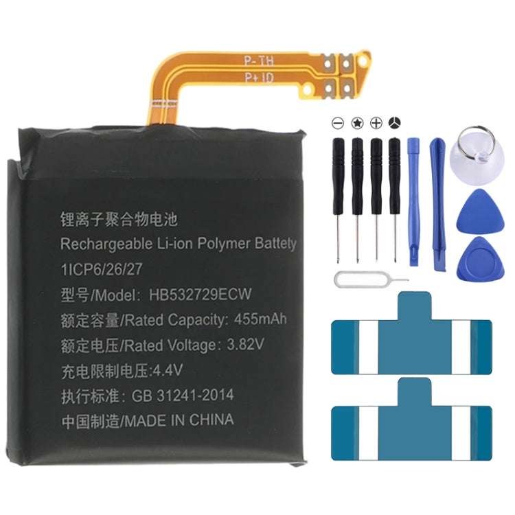 Batteria ai polimeri di litio 455 mAh per Huawei Watch GT 2 46 mm
