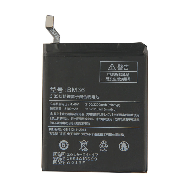 Batteria ai polimeri di litio BM36 3100mAh per Xiaomi Mi 5s
