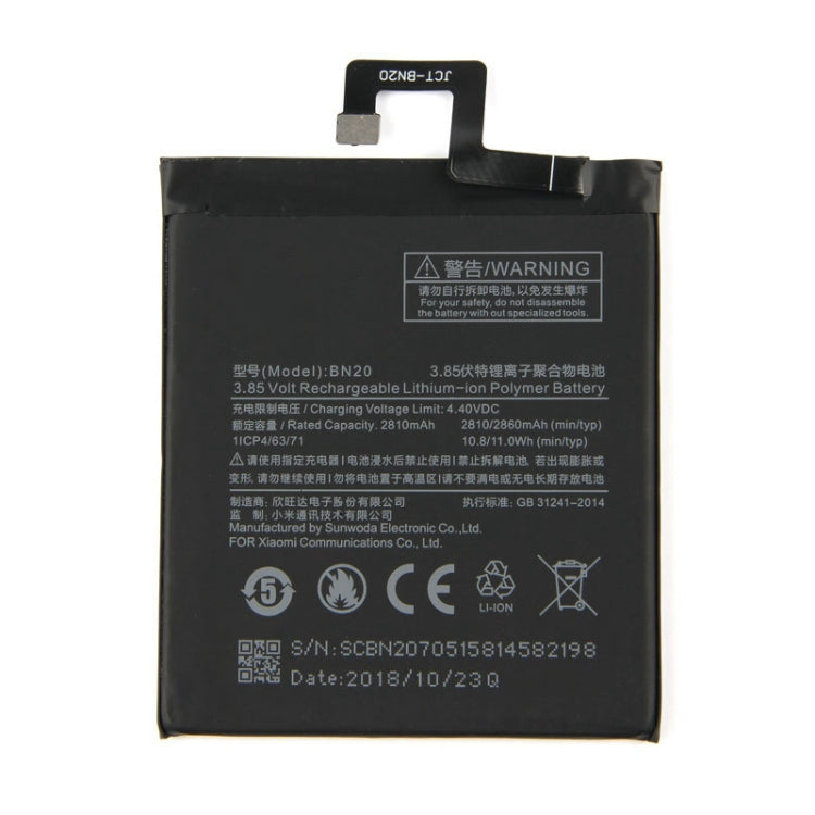 Batteria ai polimeri di litio BN20 2810mAh per Xiaomi Mi 5c