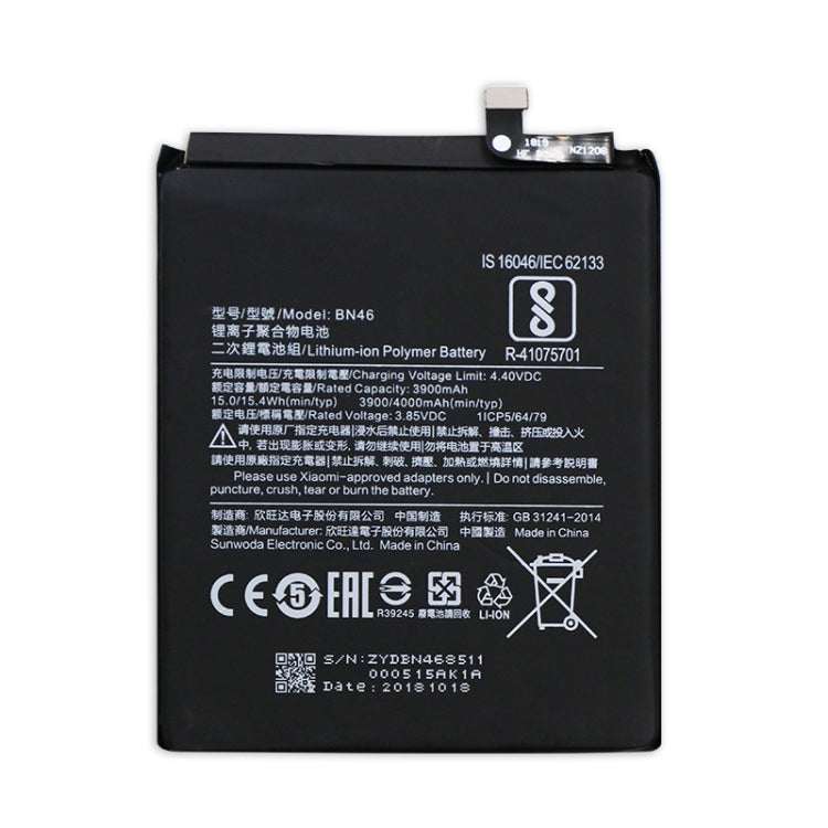 Batteria ai polimeri di litio BN46 3900mAh per Xiaomi Redmi 7 e N
