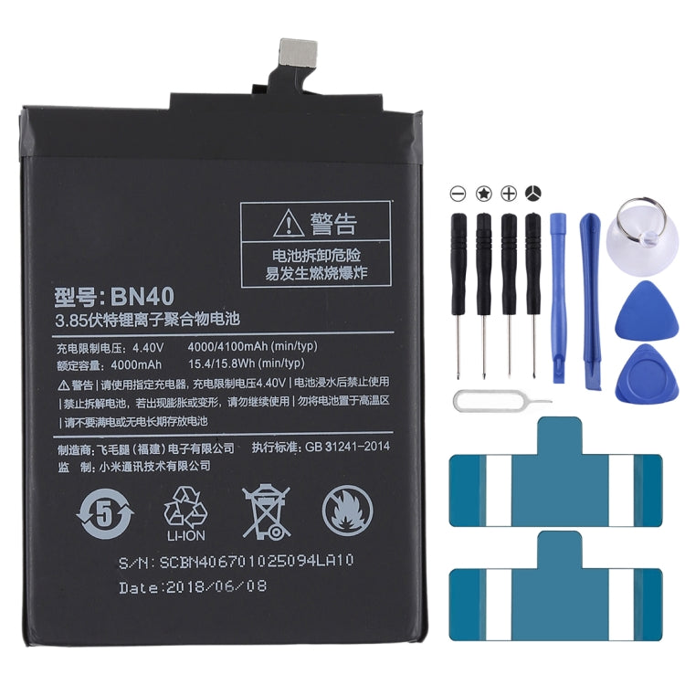 Batteria ai polimeri di litio BN40 4000mAh per Xiaomi Redmi 4 Pri