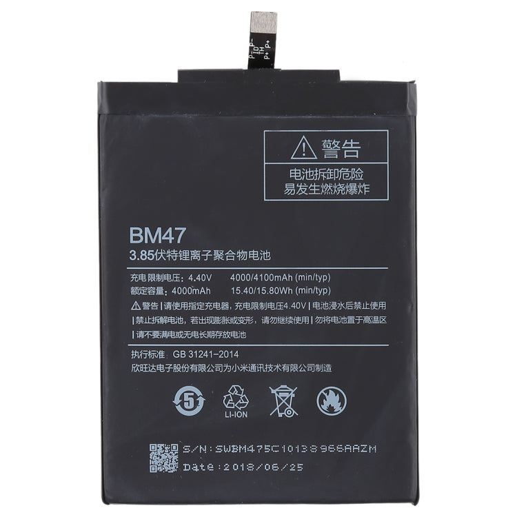 Batteria ai polimeri di litio 4000mAh per Xiaomi Redmi 3