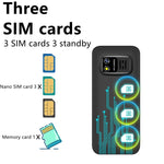 Telefono GSM 1,33" MTK6261D con Bluetooth e tripla SIM