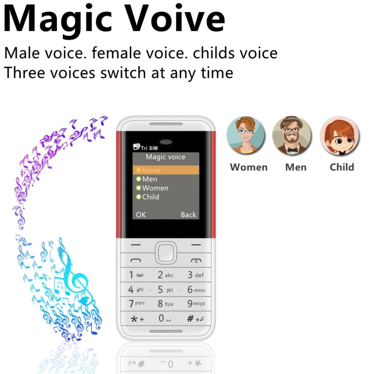 Telefono GSM 1,33" MTK6261D con Bluetooth e tripla SIM