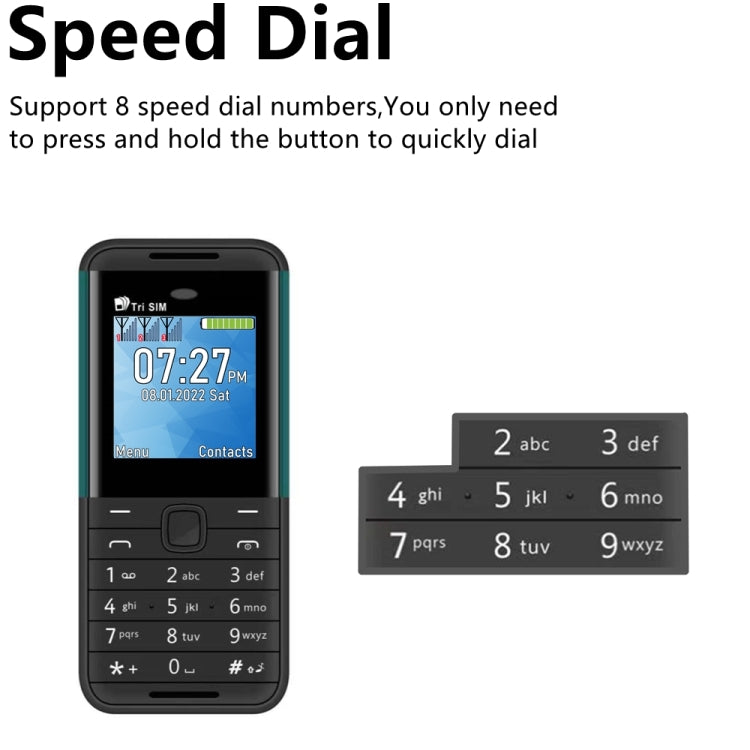 Telefono GSM 1,33" MTK6261D con Bluetooth e tripla SIM