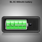 Telefono cellulare 2G con doppia SIM e batteria 800 mAh