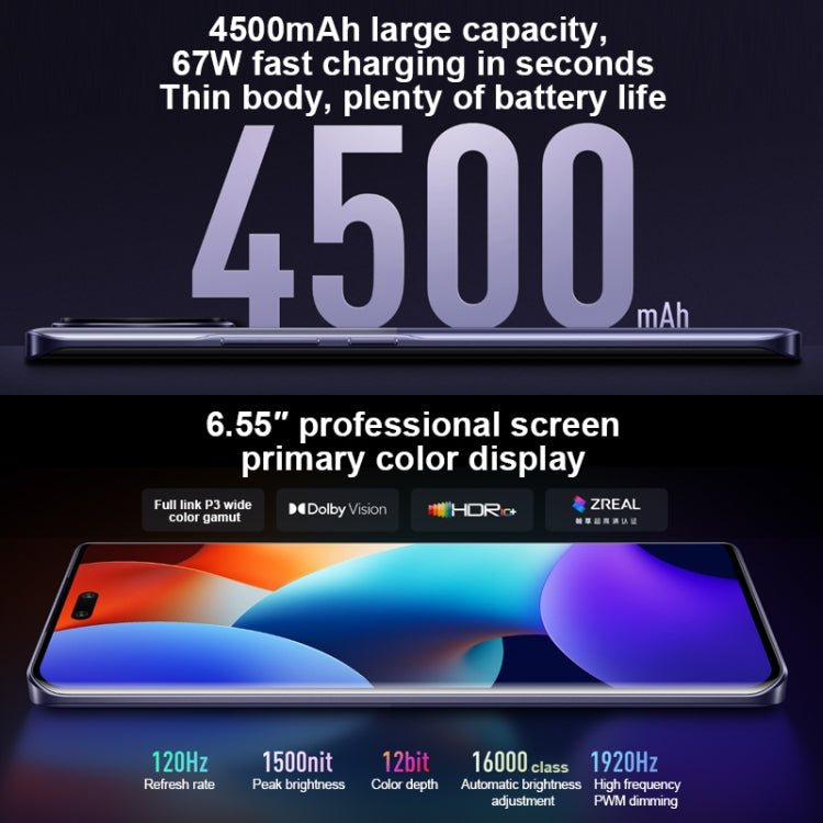 Smartphone con tripla fotocamera e batteria 4500 mAh