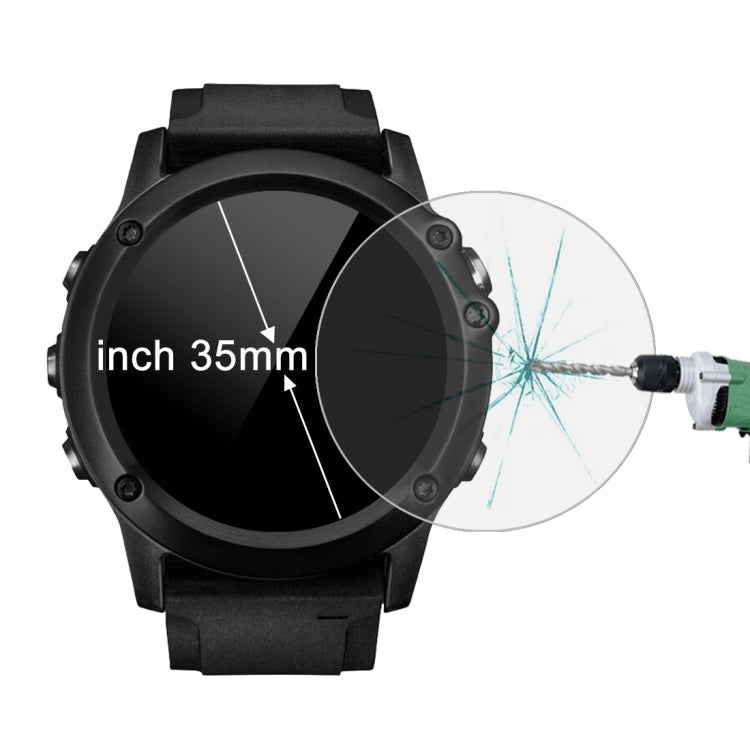 Pellicola vetro temperato curvo per smartwatch 35 mm 9H