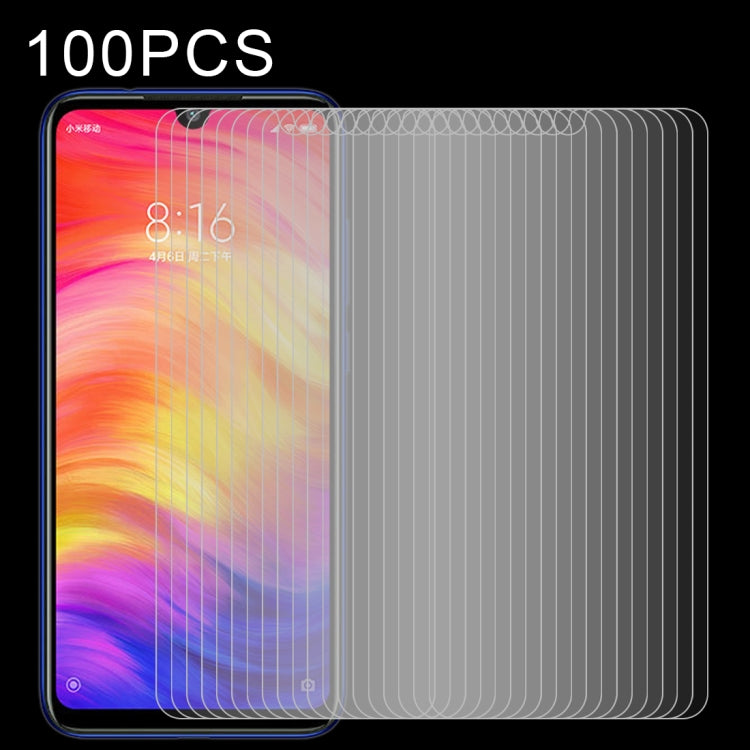 Pellicola in vetro temperato per Xiaomi Redmi Note 7 100 pezzi