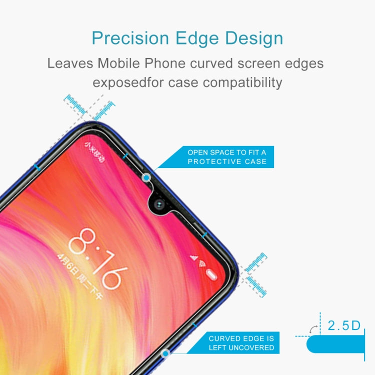 Pellicola in vetro temperato per Xiaomi Redmi Note 7 100 pezzi