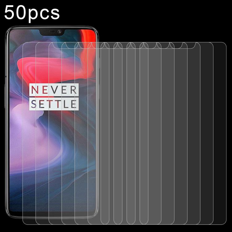 Pellicola in vetro temperato per OnePlus 6 0,26 mm 9H 50 pezzi