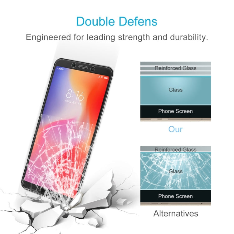 Pellicola in vetro temperato per Xiaomi Redmi 6 0,26 mm 9H 100 pe