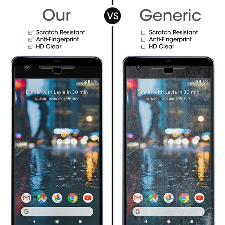 Pellicola vetro temperato per Google Pixel 2 XL 9H 0,26 mm