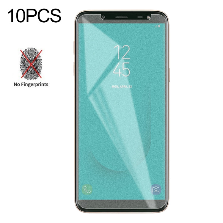 Pellicola vetro temperato satinato per Galaxy J6 10 pezzi
