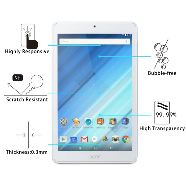 Pellicola in vetro temperato per Acer Iconia One 8 B1-850