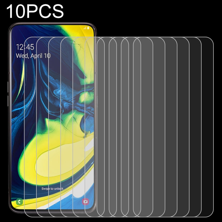 Pellicola in vetro temperato 9H per Galaxy A80 e A90 10 pezzi