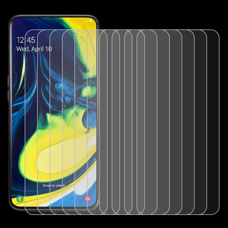 Pellicola in vetro temperato 9H per Galaxy A80 e A90 10 pezzi
