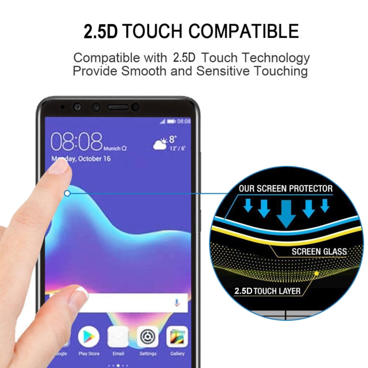 Pellicola vetro temperato antigraffio per Huawei Y9 2018