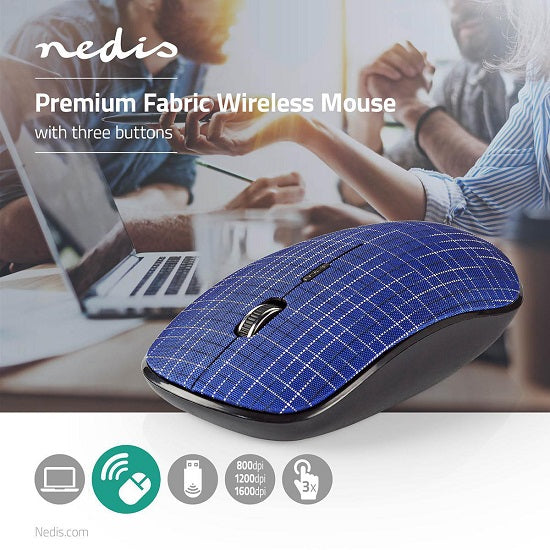 Mouse Wireless 3 pulsanti 1600 DPI Blu 5412810302215 541281030221 MSWS500BU ND9140