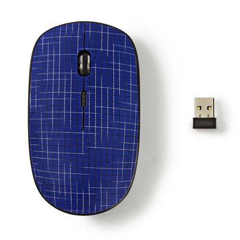 Mouse wireless 3 pulsanti 1600 DPI blu