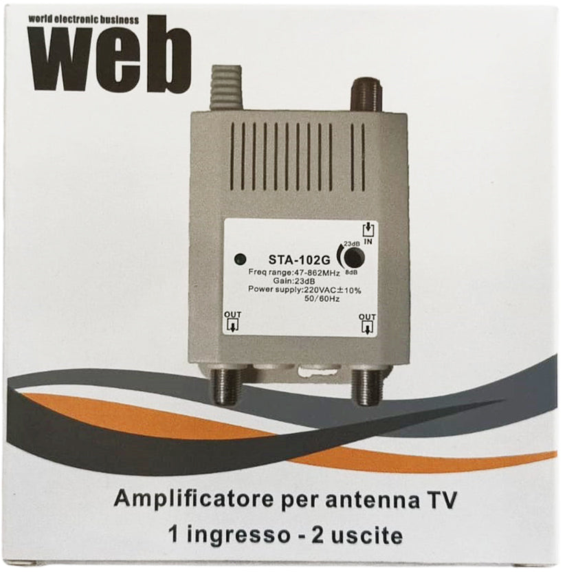 Amplificatore antenna TV STA-102G con 1 ingresso e 2 uscite - immagine 6