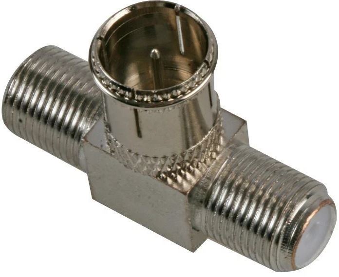 Adattatore F Maschio a Doppia Presa F Femmina – Connettore a T MT452