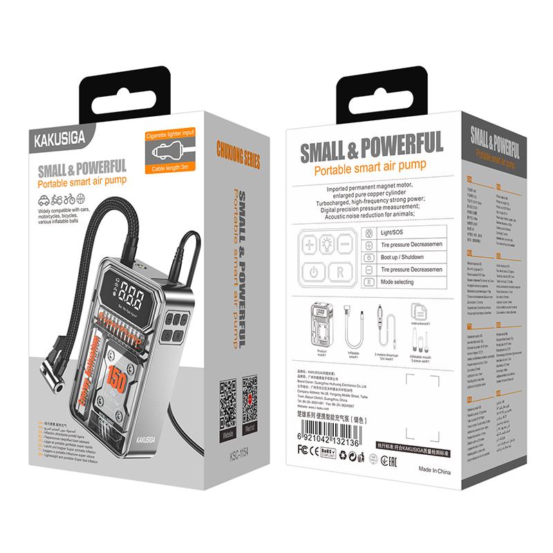 Compressore d'aria portatile per auto 12V pressione massima 10 bar N085
