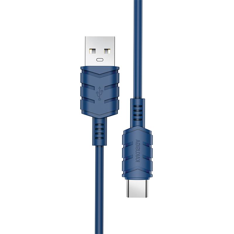 Cavo per ricarica e sincronizzazione type C 2m 3A blu KSC-716 N118