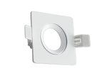 Supporto in alluminio da incasso orientabile lampade GU10 MR16 finitura bianca
