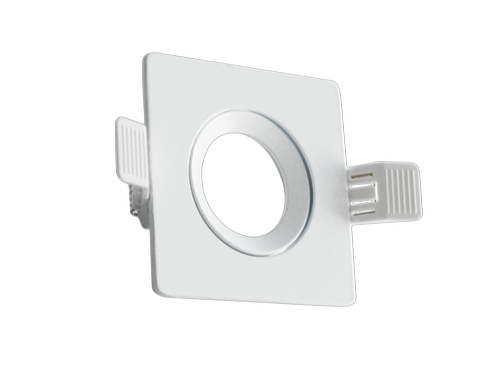 Supporto in alluminio da incasso orientabile lampade GU10 MR16 finitura bianca