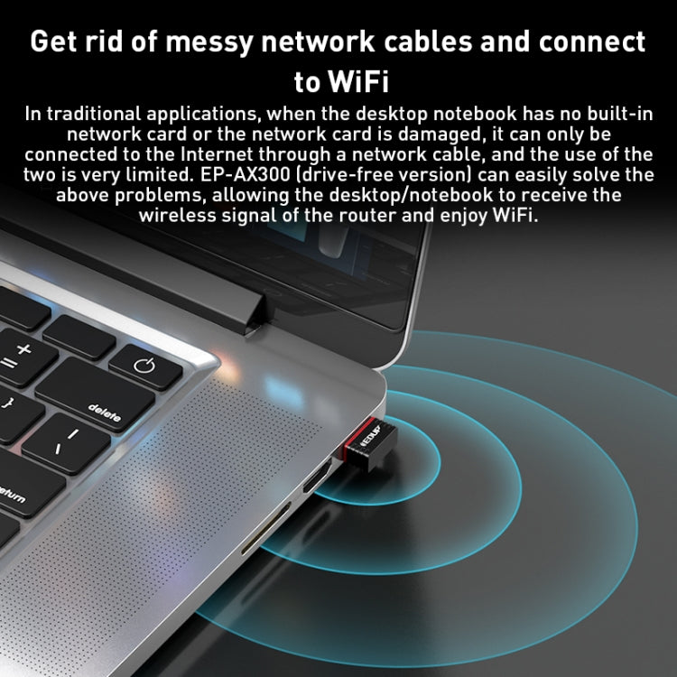 Adattatore di rete WiFi 6 USB 300 Mbps EP-A300