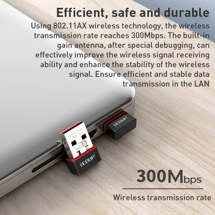 Adattatore di rete WiFi 6 USB 300 Mbps EP-A300