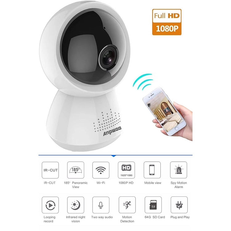 Telecamera IP WiFi 2MP 1080p con visione notturna IR - immagine 5