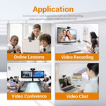 Webcam HD ESCAM PVR006 1080P USB con microfono integrato - immagine 5