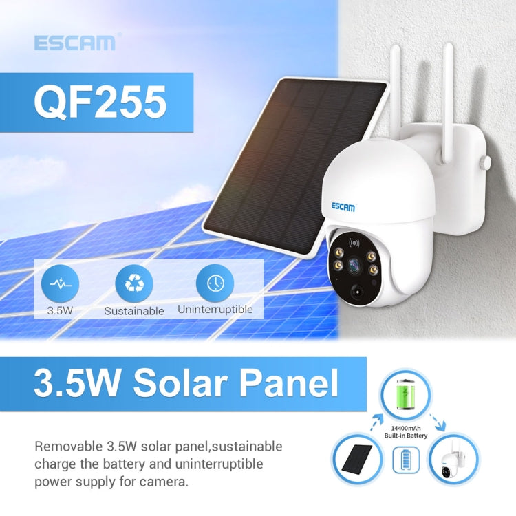 Telecamera solare WiFi ESCAM QF255 Full HD con rotazione PTZ - immagine 6