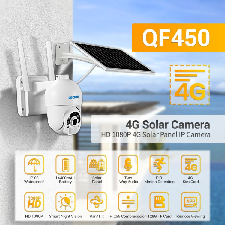 Telecamera IP solare ESCAM QF450 4G con video 1080p - immagine 3