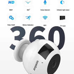 Telecamera IP WiFi MN003 panoramica 360° HD 960P - immagine 6