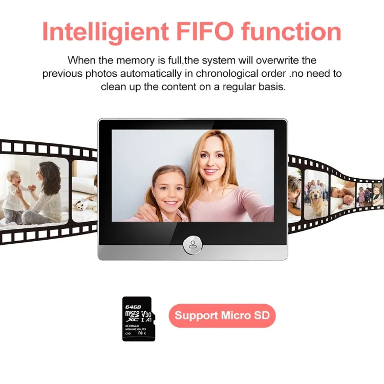 Campanello WiFi 4,3 pollici 1080P con rilevamento movimento PIR