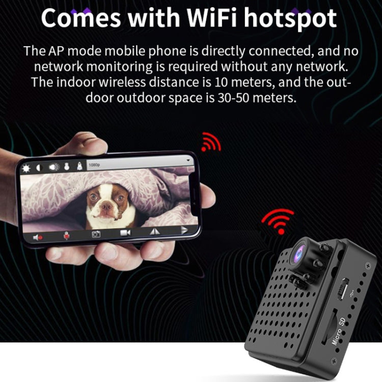 Mini telecamera di sicurezza WiFi W18 1080P con visione notturna - immagine 18