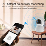 Telecamera di sicurezza WiFi panoramica 1080p con scheda TF 32 GB - immagine 3