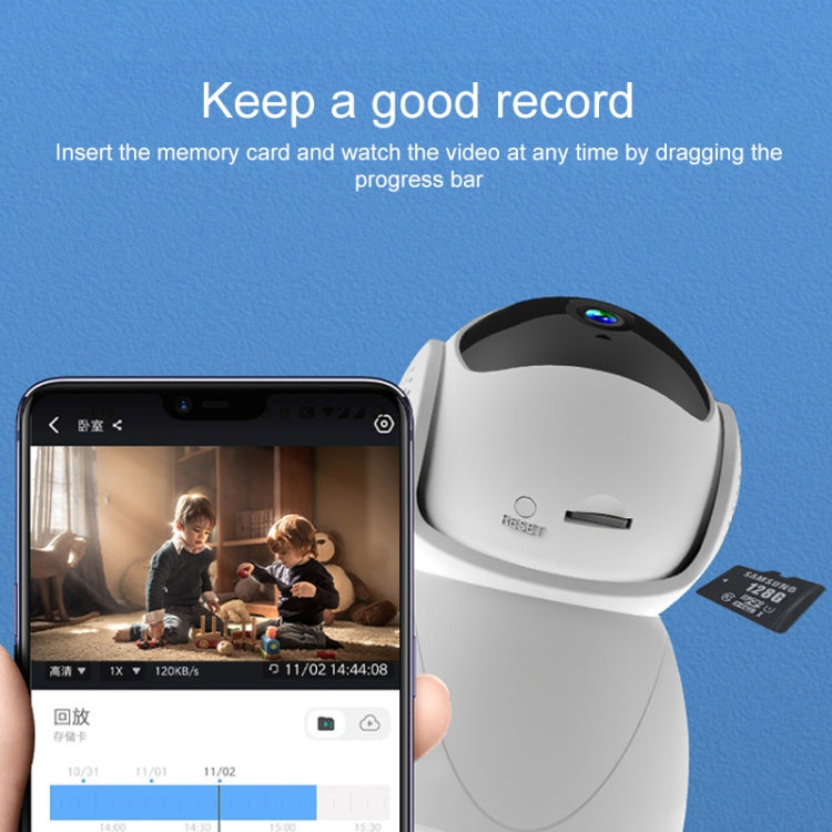 Telecamera di sicurezza WiFi panoramica 1080p con scheda TF 32 GB - immagine 7