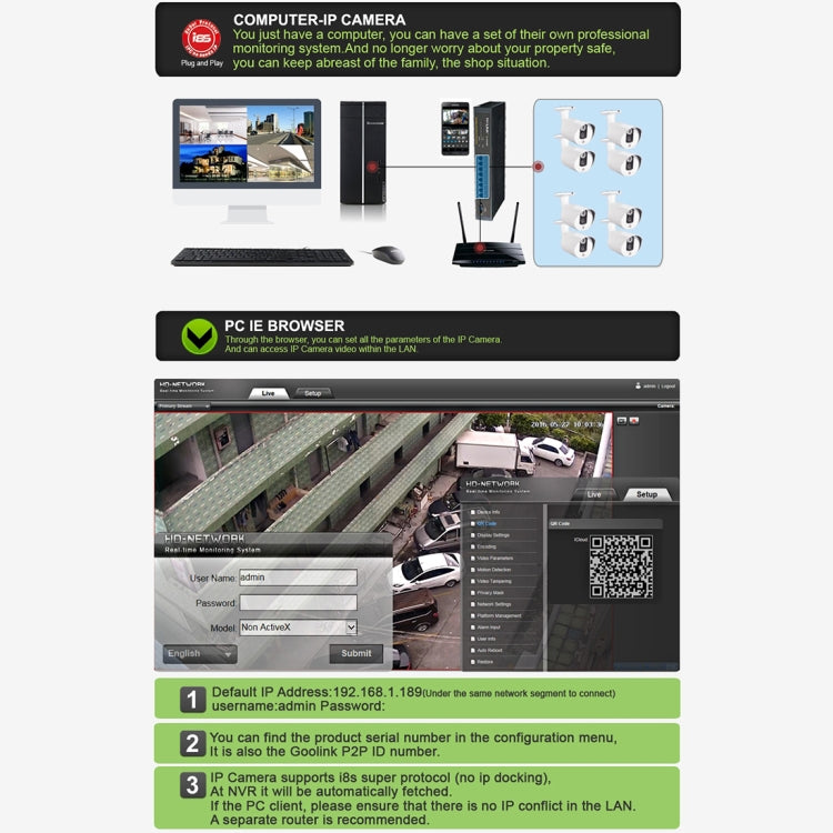 Telecamera IP PoE 720p 633W per esterni con protezione IP66 - immagine 6