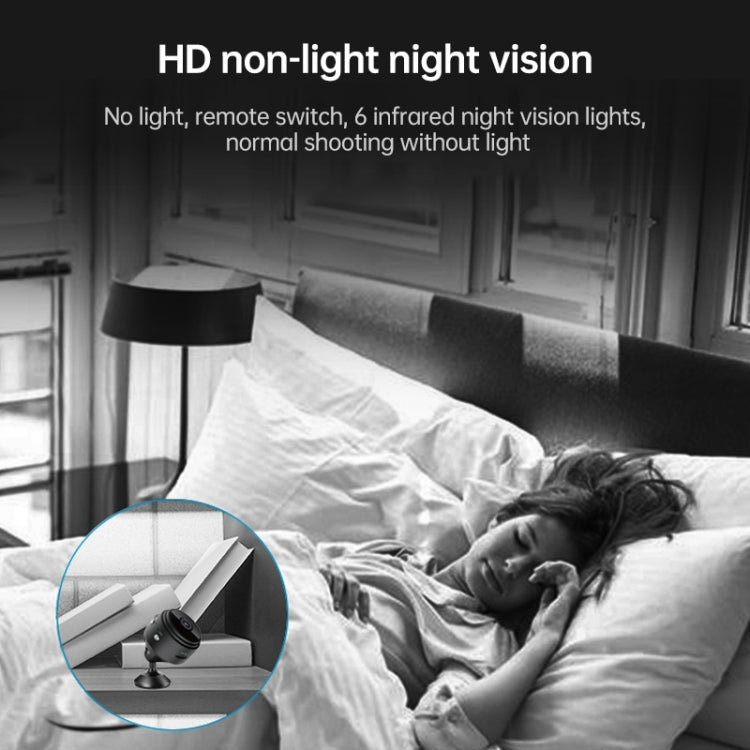 Mini telecamera WiFi A9 720P grandangolare, bianca o nera