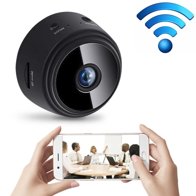 Mini telecamera WiFi A9 720P grandangolare, bianca o nera