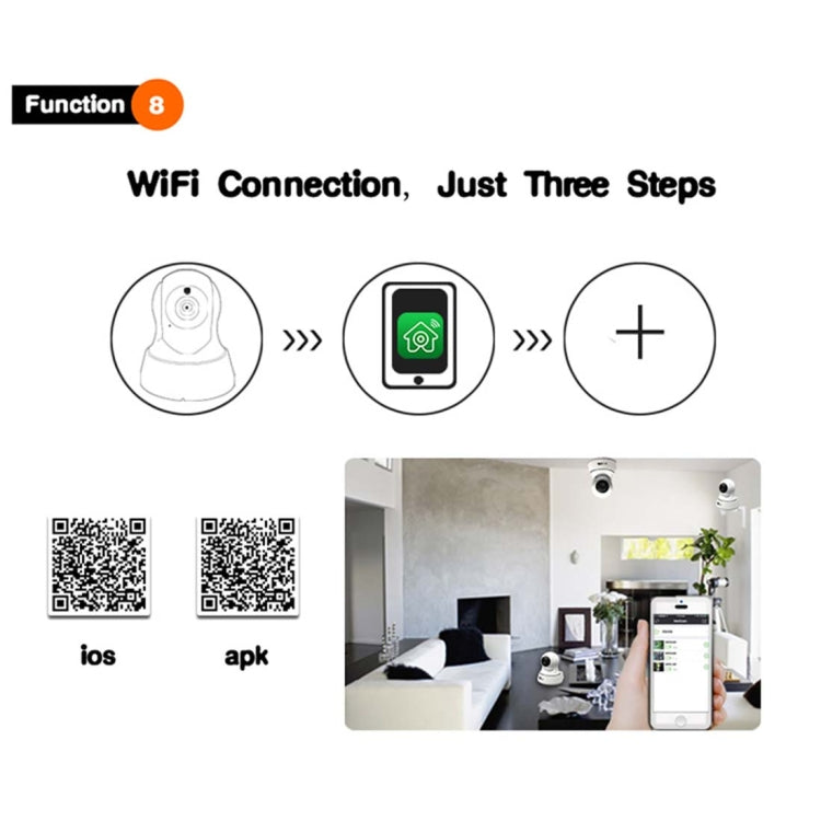 Telecamera IP WiFi Anpwoo YT002 720p con 11 LED infrarossi - immagine 14