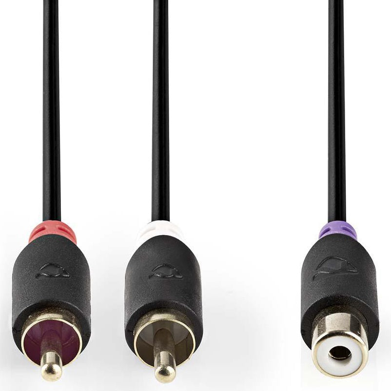 Cavo audio stereo 2x RCA maschio-RCA femmina placcato oro 20cm CABP24020AT02 5412810272952 ND1200