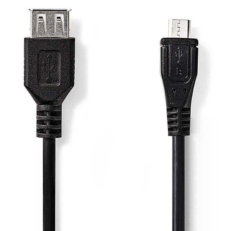Cavo adattatore USB 2.0 femmina - microUSB 20cm 5412810275038 CCGP60570BK02 ND1701